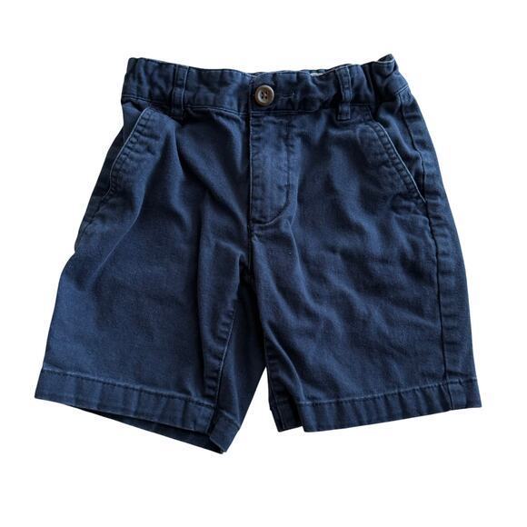 Old Navy Boys Blue Shorts Uniform Basic‎ Plain Adjustable Waist Size 6 - Picture 1 of 6